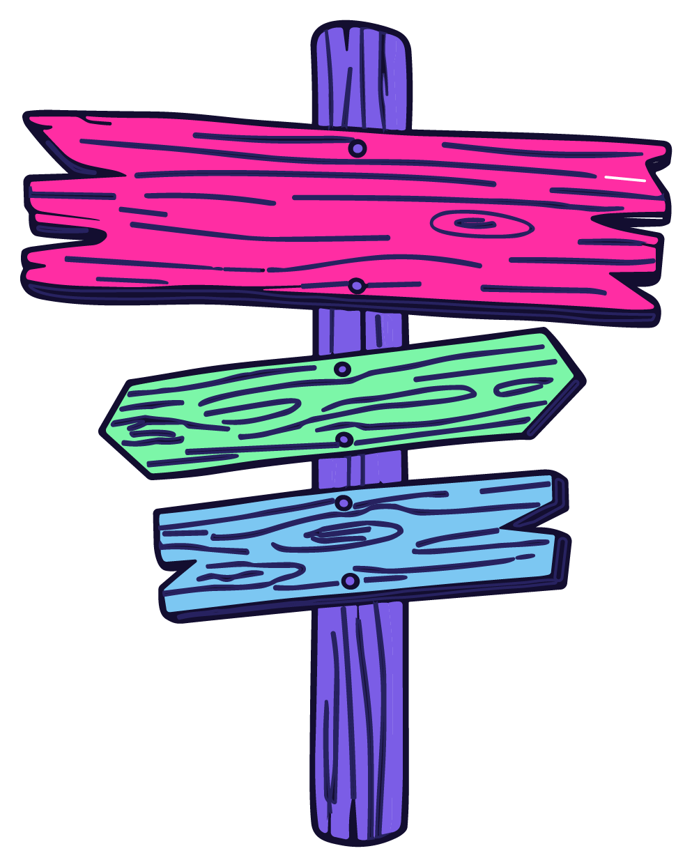 illustration de panneaux directionnels