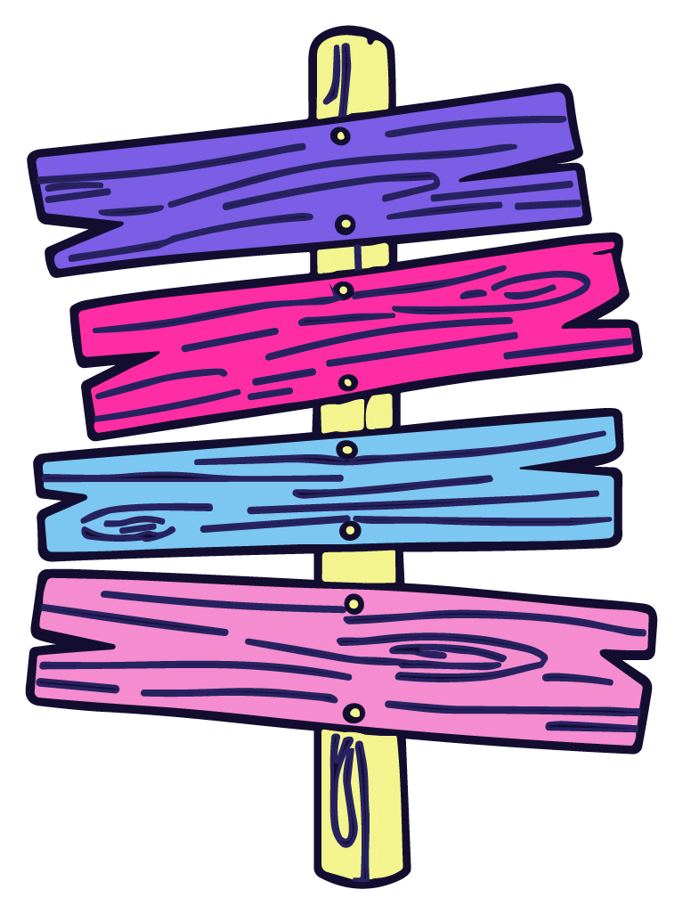 illustration de panneaux directionnels