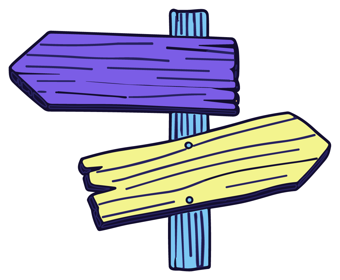 illustration de panneaux directionnels